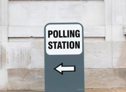 Polling Station sign